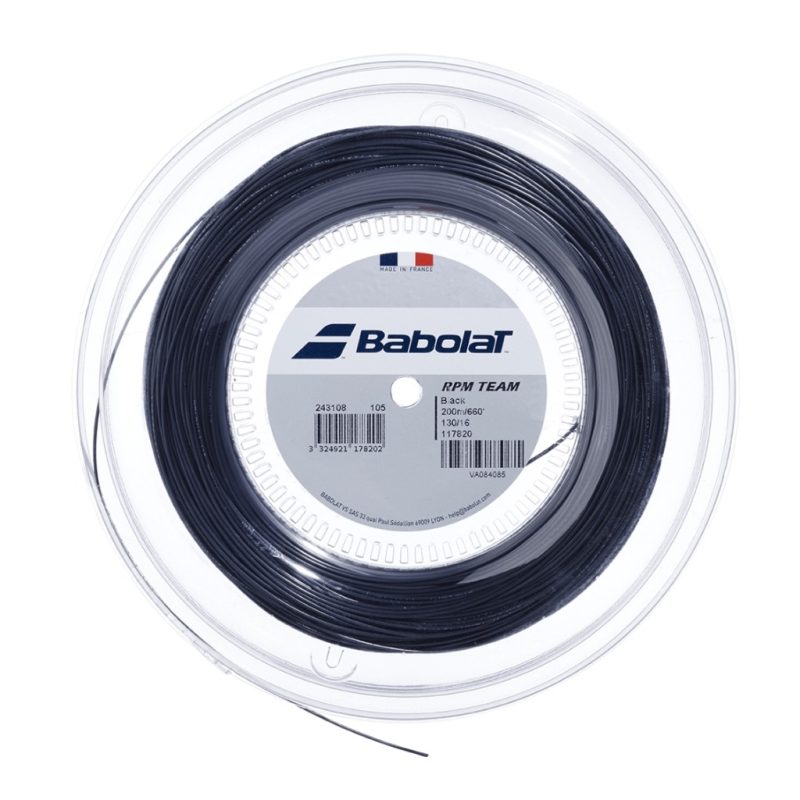 Babolat เอ็นไม้เทนนิส RPM Team 16/1.30mm , 17/1.25mm Tennis String Reel | Black ( 243108 ) - Image 4