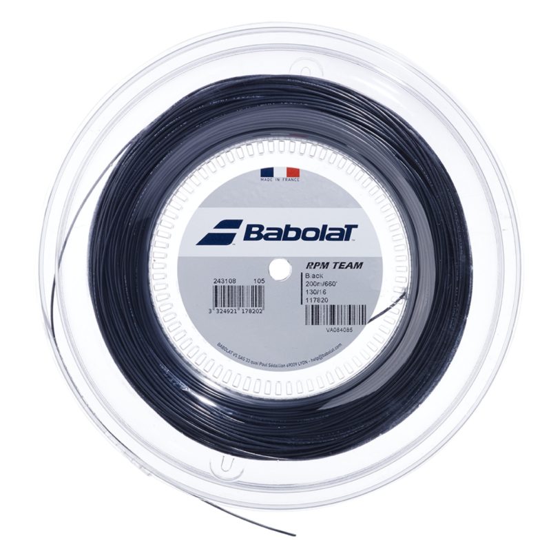 Babolat เอ็นไม้เทนนิส RPM Team 17/1.25mm Tennis String Reel | Black ( 243108 )