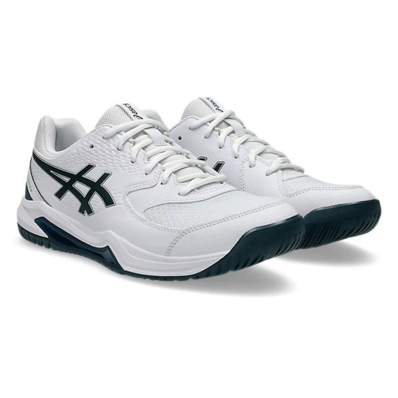Asics รองเท้าเทนนิสผู้ชาย Gel-Dedicate 8 | White/Saxon Green ( 1041A408-104 ) - Image 2