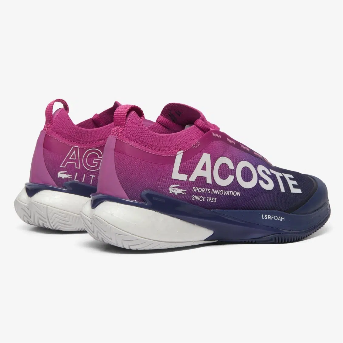 Lacoste รองเท้าเทนนิสผู้หญิง AG-LT25 Lite Tennis Shoes | Pink / Dark Blue ( 749SFA00943A6 ) - Image 3