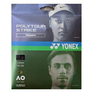 Yonex เอ็นไม้เทนนิส Polytour Strike 16L/1.25mm Tennis String Reel | Cool Black ( PTGST125-730 )