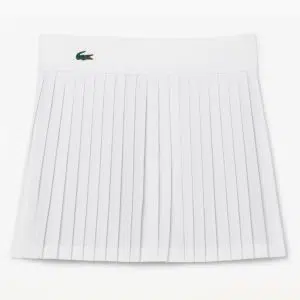Lacoste กระโปรงเทนนิสผู้หญิง Women’s Ultra Dry Tennis Skirt With Liner | White / Green ( JF859410737 )