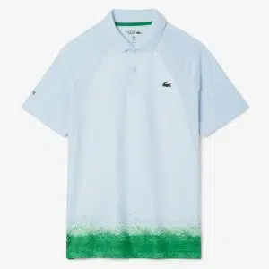Lacoste เสื้อเทนนิสผู้ชาย Men’s Tennis x Daniil Medvedev Polo Shirt | Light Blue/Green ( DH894310JI6 )