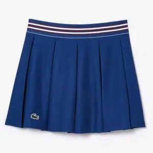 Lacoste กระโปรงเทนนิสผู้หญิง Women’s Piqué Tennis Skirt with Liner | Navy Blue ( JF099010F9F )