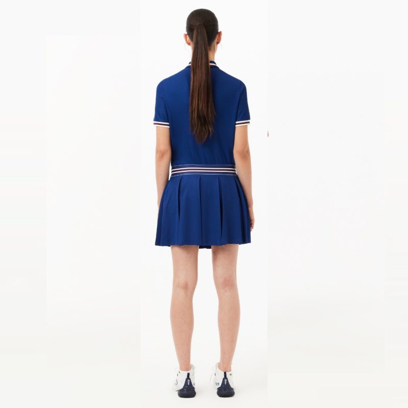 Lacoste กระโปรงเทนนิสผู้หญิง Women’s Piqué Tennis Skirt with Liner | Navy Blue ( JF099010F9F ) - Image 4