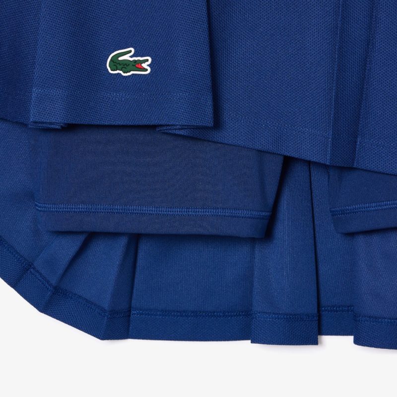 Lacoste กระโปรงเทนนิสผู้หญิง Women’s Piqué Tennis Skirt with Liner | Navy Blue ( JF099010F9F ) - Image 6