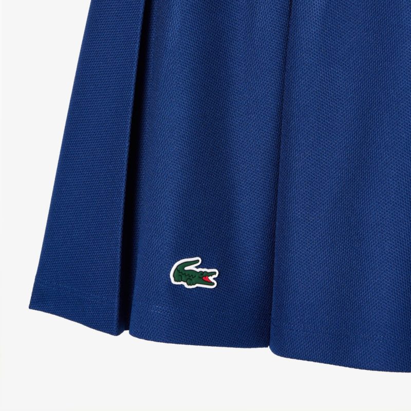 Lacoste กระโปรงเทนนิสผู้หญิง Women’s Piqué Tennis Skirt with Liner | Navy Blue ( JF099010F9F ) - Image 7