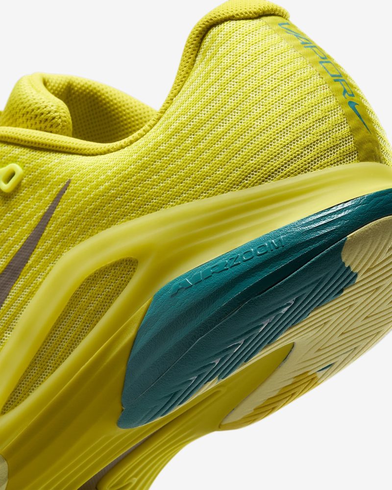 Nike รองเท้าเทนนิสผู้ชาย Zoom Vapor 12 Premium HC | High Voltage/Luminous Green/Mineral Teal/Cave Stone ( HF7827-300 ) - Image 8