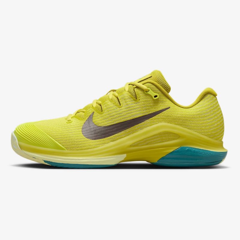 Nike รองเท้าเทนนิสผู้ชาย Zoom Vapor 12 Premium HC | High Voltage/Luminous Green/Mineral Teal/Cave Stone ( HF7827-300 )