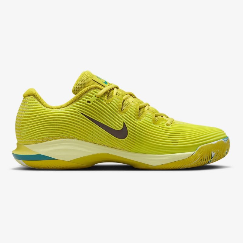Nike รองเท้าเทนนิสผู้ชาย Zoom Vapor 12 Premium HC | High Voltage/Luminous Green/Mineral Teal/Cave Stone ( HF7827-300 ) - Image 2