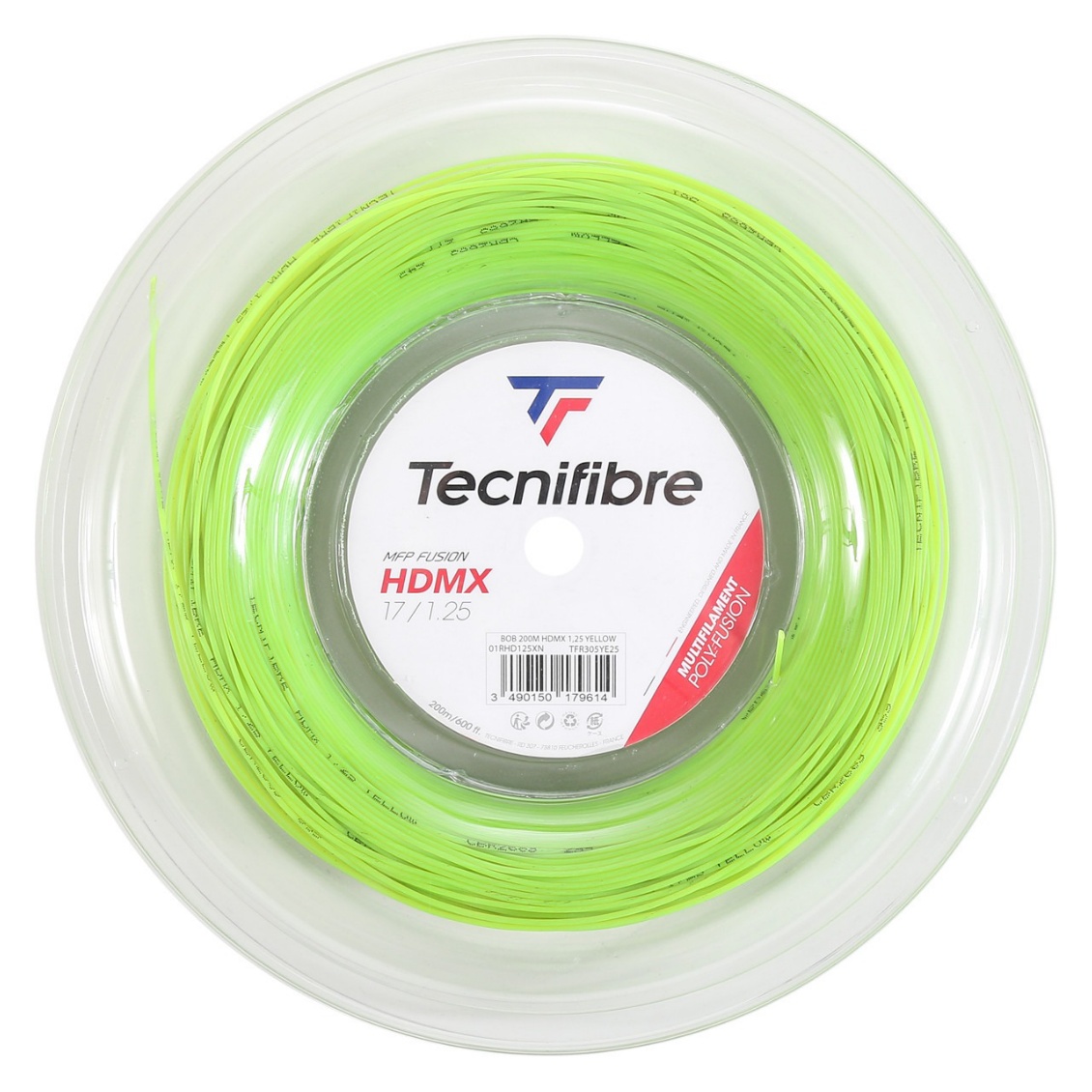 Tecnifibre เอ็นไม้เทนนิส MFP Fusion 17/1.25mm Tennis Strings Reel | Lime ( 01RHD125XN )