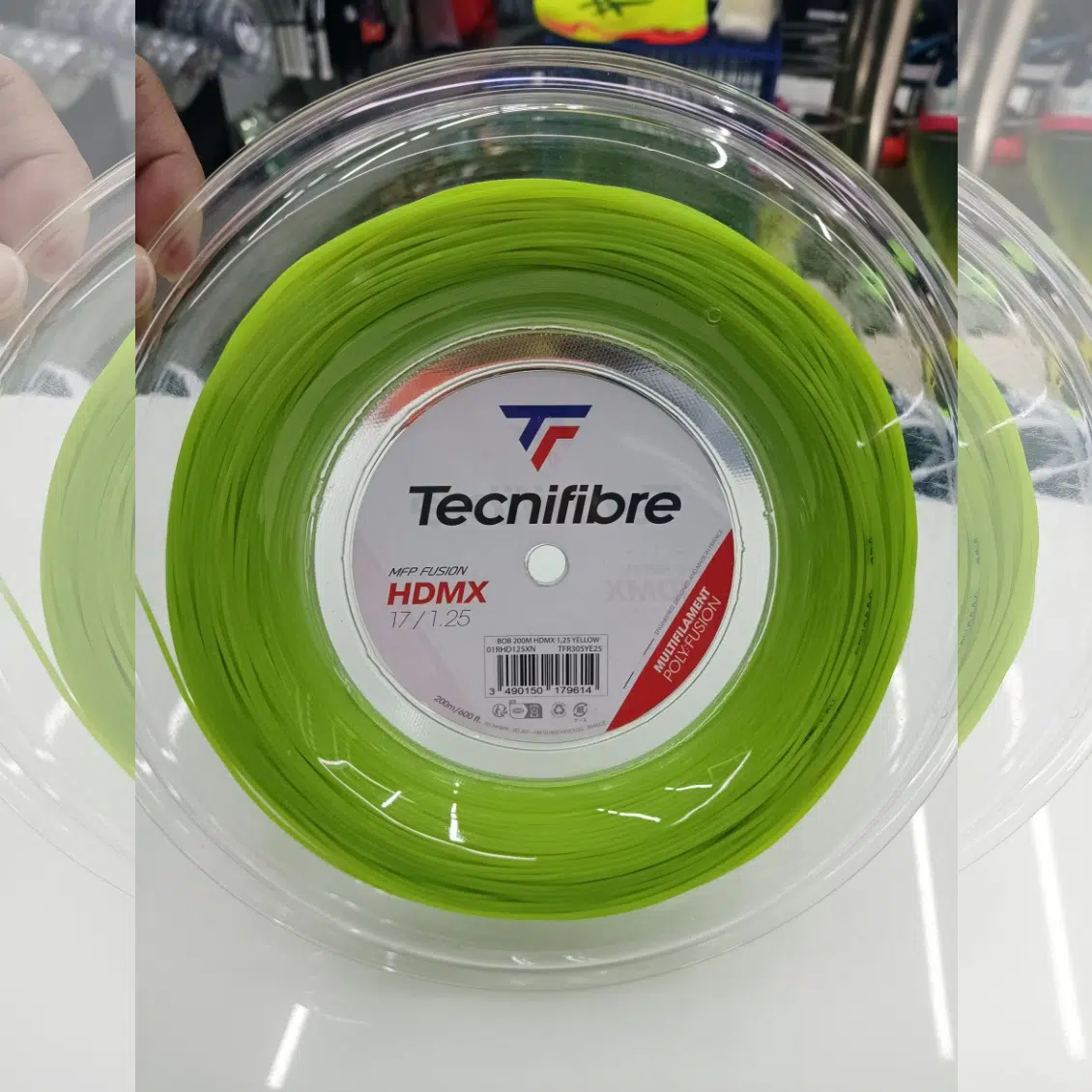 Tecnifibre เอ็นไม้เทนนิส HDMX 17/1.25mm Tennis Strings Reel | Lime ( 01RHD125XN ) - Image 4