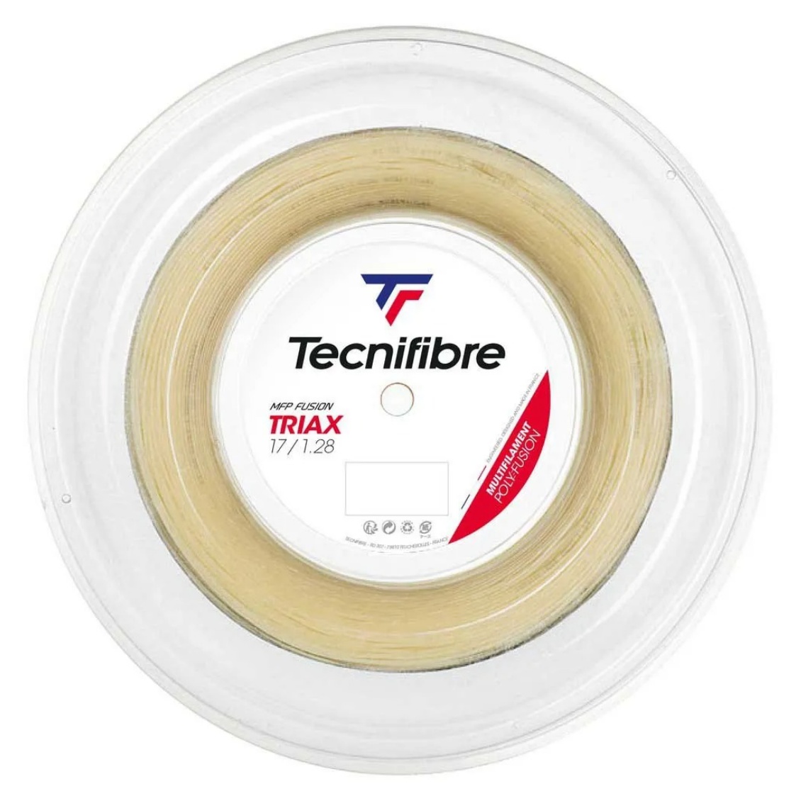 Tecnifibre เอ็นไม้เทนนิส Triax 17/1.28mm Tennis Strings Reel | Natural ( 01RTR128XN )