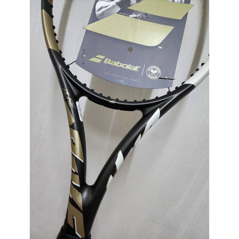 Babolat ไม้เทนนิส Pure Drive Wimbledon 2025 Tennis Racket G2 | Gold/Black ( 101544 ) - Image 6