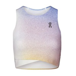 On เสื้อเทนนิสผู้หญิง Women’s Court Crop Top | White/Indigo ( 1WF11270629 )