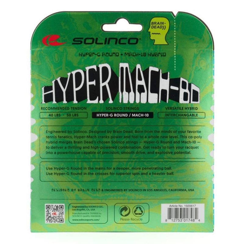 Solinco เอ็นไม้เททนิส Hyper-Mach BD 17G/1.20mm Tennis String Reel | Green/Blue ( 1920617 ) - Image 2