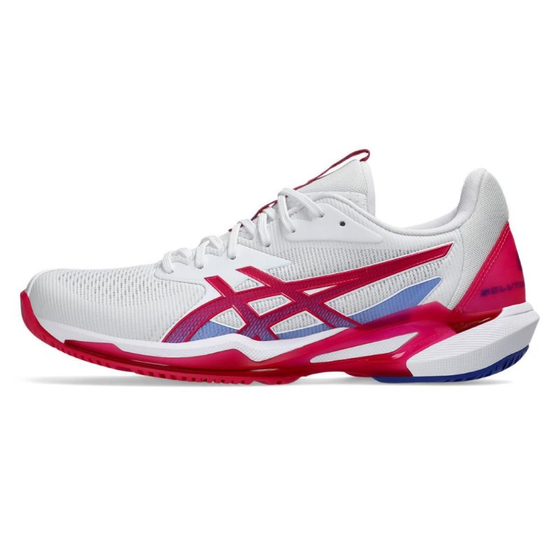 Asics รองเท้าเทนนิสผู้หญิง Solution Speed FF 3 | White/Bright Rose ( 1042A250-103 ) - Image 4