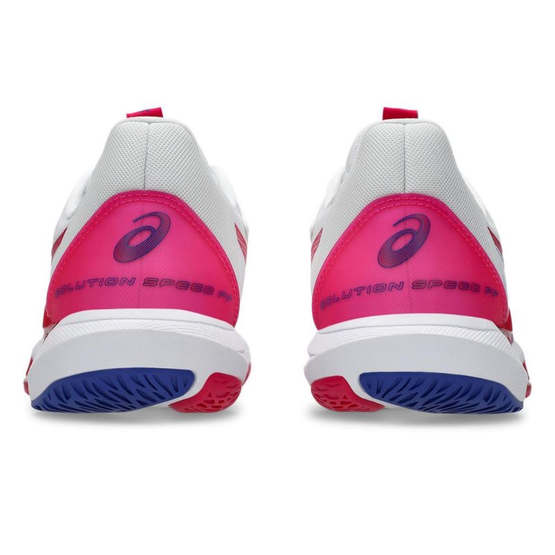 Asics รองเท้าเทนนิสผู้หญิง Solution Speed FF 3 | White/Bright Rose ( 1042A250-103 ) - Image 6