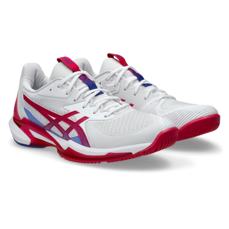 Asics รองเท้าเทนนิสผู้หญิง Solution Speed FF 3 | White/Bright Rose ( 1042A250-103 ) - Image 2