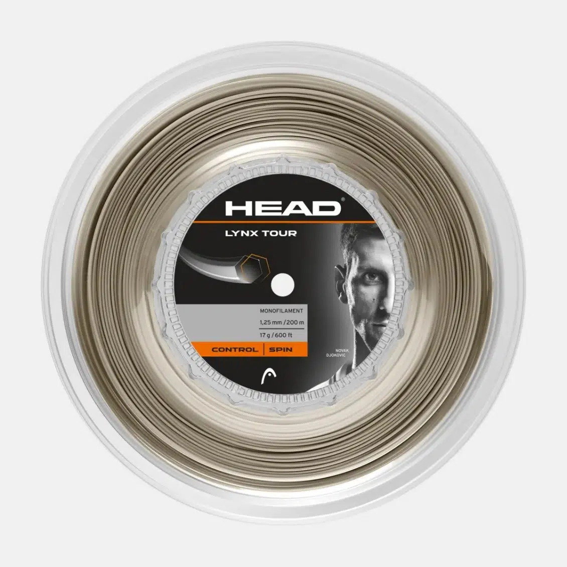 Head เอ็นไม้เทนนิส Lynx Tour 17G/1.25mm Tennis String Reel | Champange ( 281799 )