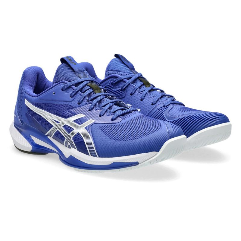 Asics รองเท้าเทนนิสผู้ชาย Solution Speed FF 3 | Dark Cobalt/White ( 1041A438-401 ) - Image 2