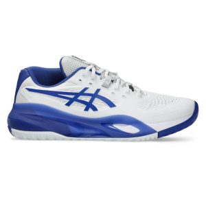 Asics รองเท้าเทนนิสผู้ชาย Gel-Resolution X Wide (2E) | White/Dark Cobalt ( 1041A487-101 )