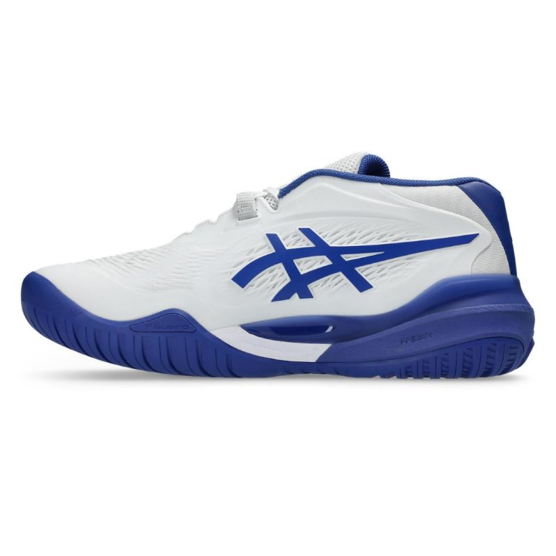 Asics รองเท้าเทนนิสผู้ชาย Gel-Resolution X Wide (2E) | White/Dark Cobalt ( 1041A487-101 ) - Image 5