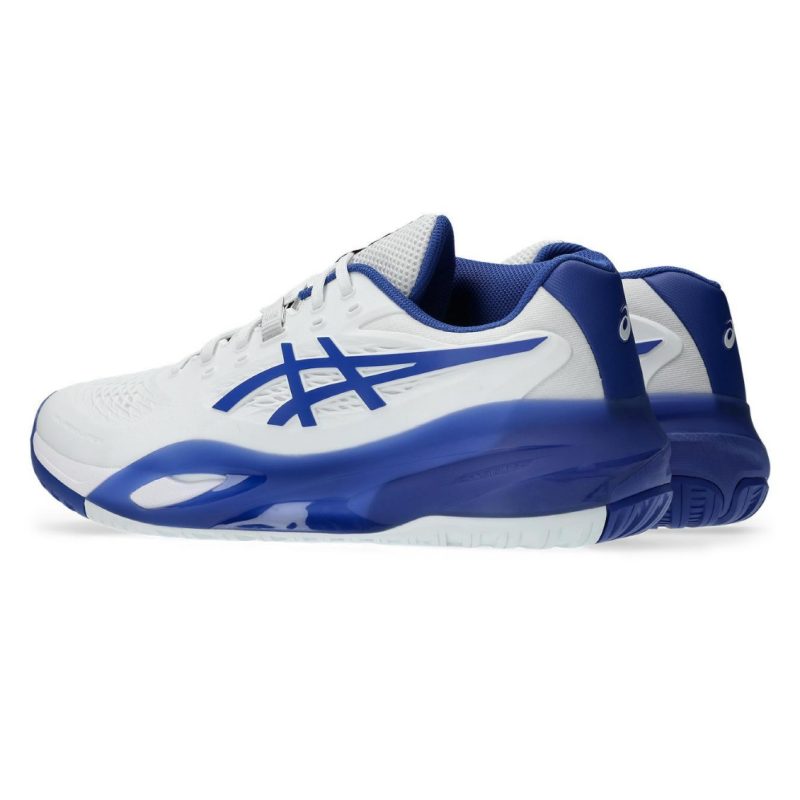 Asics รองเท้าเทนนิสผู้ชาย Gel-Resolution X Wide (2E) | White/Dark Cobalt ( 1041A487-101 ) - Image 3