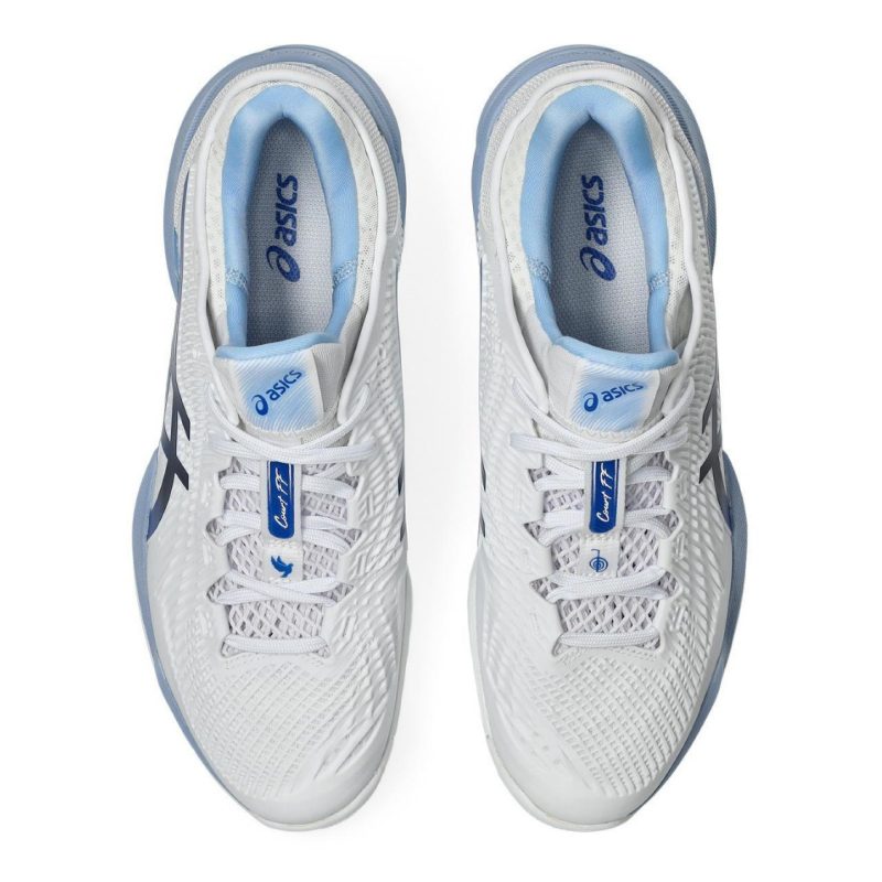 Asics รองเท้าเทนนิสผู้ชาย Court FF 3 Novak | White/Tuna Blue ( 1041A522-967 ) - Image 8