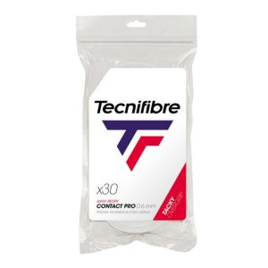 Tecnifibre เทปพันด้าม/กริ๊ปพันด้ามไม้เทนนิส Contact Pro x30 Overgrips Tape Racket Tennis | White ( 52ATPCON30CUT )