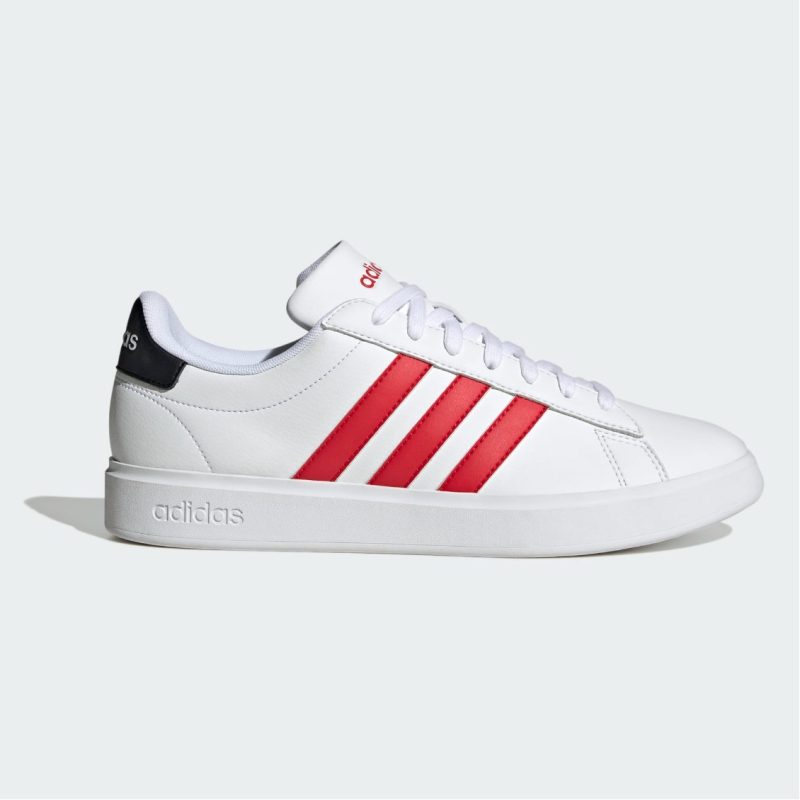 Adidas รองเท้าผ้าใบผู้ชาย Grand Court 2.0 | Cloud White/Better Scarlet/Core Black ( FZ6363 )