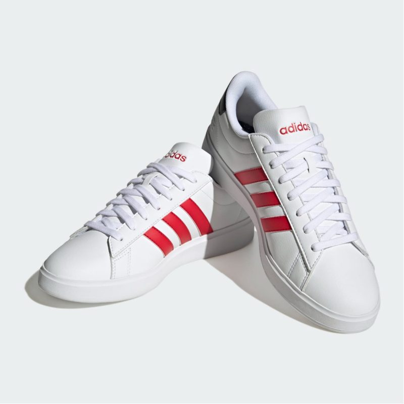Adidas รองเท้าผ้าใบผู้ชาย Grand Court 2.0 | Cloud White/Better Scarlet/Core Black ( FZ6363 ) - Image 4