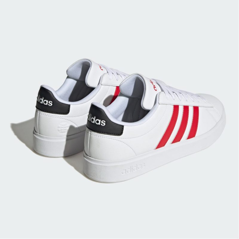 Adidas รองเท้าผ้าใบผู้ชาย Grand Court 2.0 | Cloud White/Better Scarlet/Core Black ( FZ6363 ) - Image 3