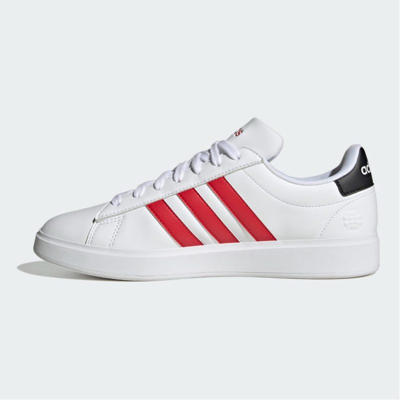 Adidas รองเท้าผ้าใบผู้ชาย Grand Court 2.0 | Cloud White/Better Scarlet/Core Black ( FZ6363 ) - Image 2
