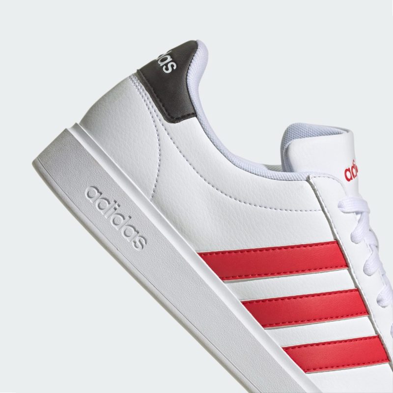 Adidas รองเท้าผ้าใบผู้ชาย Grand Court 2.0 | Cloud White/Better Scarlet/Core Black ( FZ6363 ) - Image 8