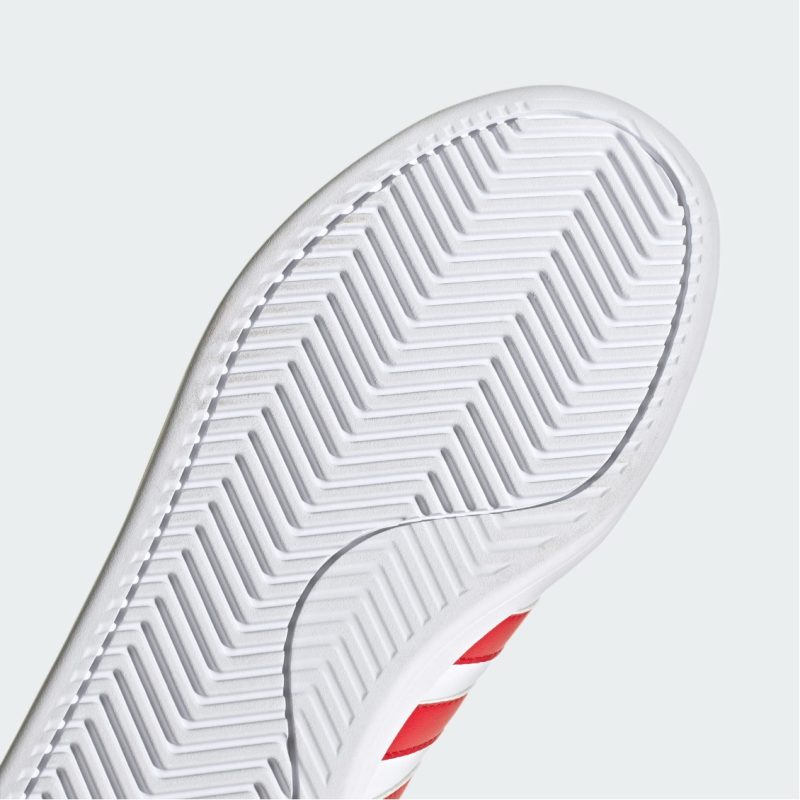 Adidas รองเท้าผ้าใบผู้ชาย Grand Court 2.0 | Cloud White/Better Scarlet/Core Black ( FZ6363 ) - Image 9