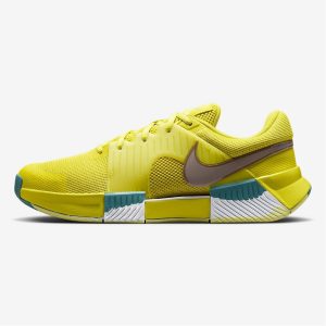 Nike รองเท้าเทนนิสผู้ชาย GP Challenge 1 Premium | High Voltage/Mineral Teal/Luminous Green/Cave Stone ( HF1173-300 )