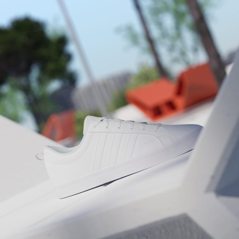 Adidas รองเท้าผ้าใบผู้ชาย VS Pace 2.0 Lifestyle Skateboarding | Cloud White / Cloud White / Cloud White ( HP6012 ) - Image 2
