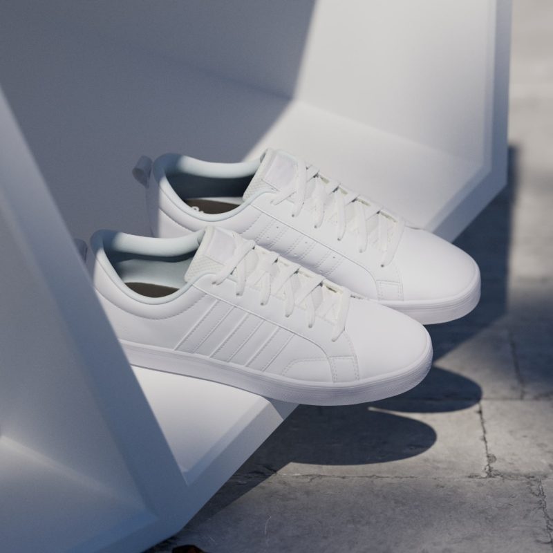 Adidas รองเท้าผ้าใบผู้ชาย VS Pace 2.0 Lifestyle Skateboarding | Cloud White / Cloud White / Cloud White ( HP6012 ) - Image 4