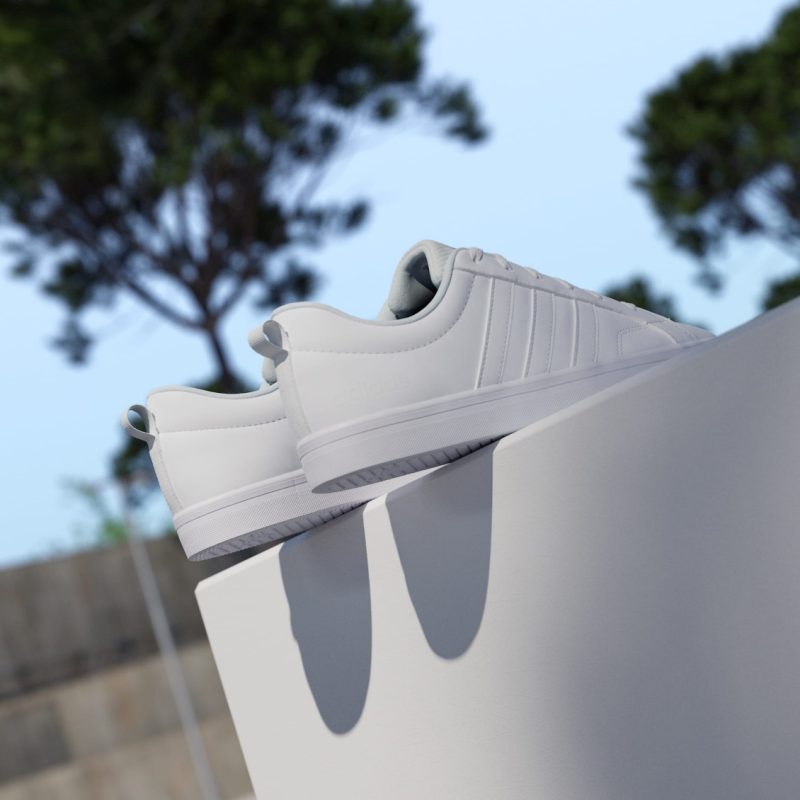 Adidas รองเท้าผ้าใบผู้ชาย VS Pace 2.0 Lifestyle Skateboarding | Cloud White / Cloud White / Cloud White ( HP6012 ) - Image 7