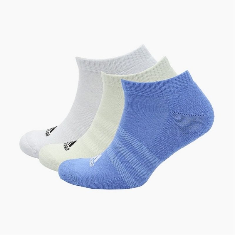 Adidas ถุงเท้า Cushioned Low-Cut Socks 3 Pairs | Blue Fusion/Linen Green/Halo Blue ( IC1334 ) - Image 6