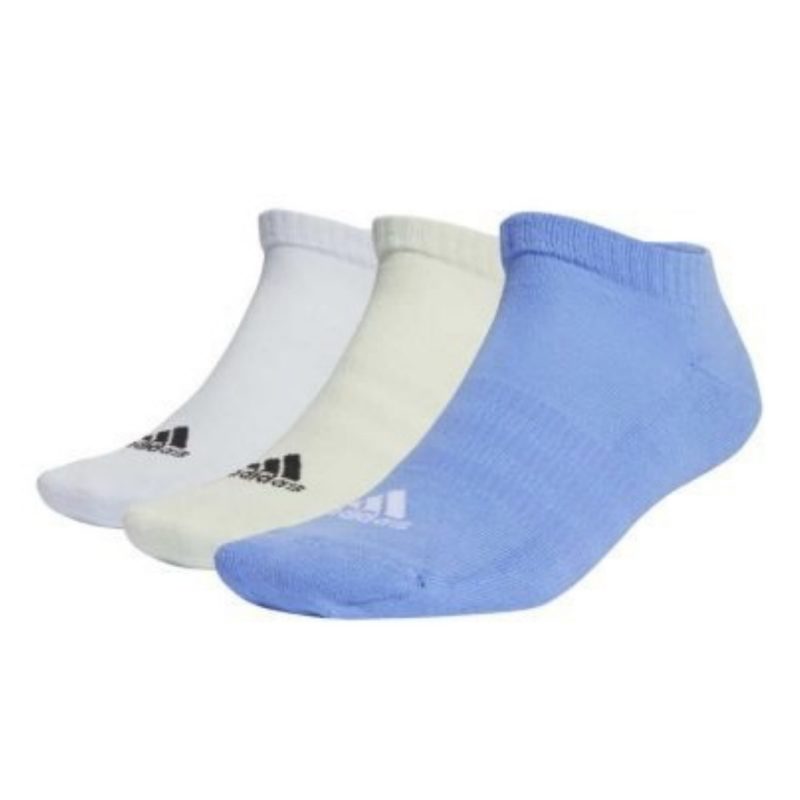 Adidas ถุงเท้า Cushioned Low-Cut Socks 3 Pairs | Blue Fusion/Linen Green/Halo Blue ( IC1334 ) - Image 3