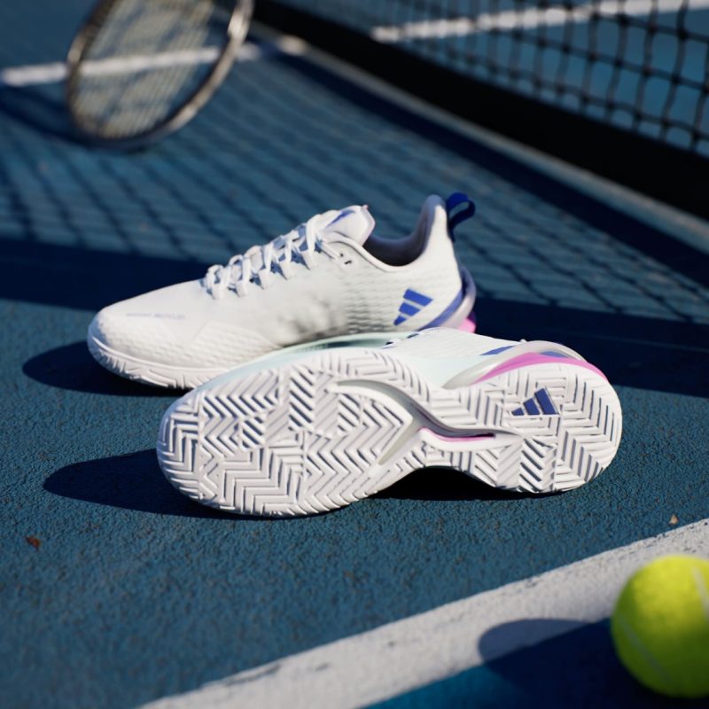 Adidas รองเท้าเทนนิสผู้ชาย Adizero Cybersonic | Cloud White / Lucid Blue / Semi Flash Aqua ( ID8562 ) - Image 3