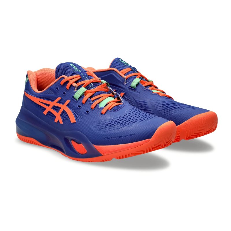 Asics รองเท้าเทนนิสผู้ชาย Gel-Resolution X Padel | Dark Cobalt/Vivid Coral ( 1041A492-402 ) - Image 2