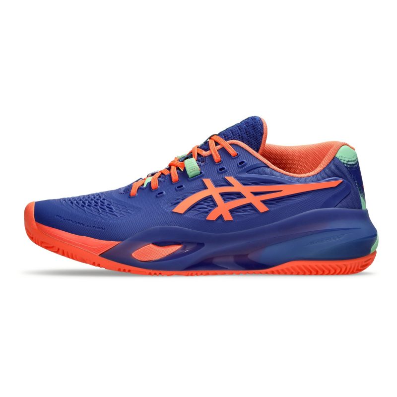Asics รองเท้าเทนนิสผู้ชาย Gel-Resolution X Padel | Dark Cobalt/Vivid Coral ( 1041A492-402 ) - Image 5