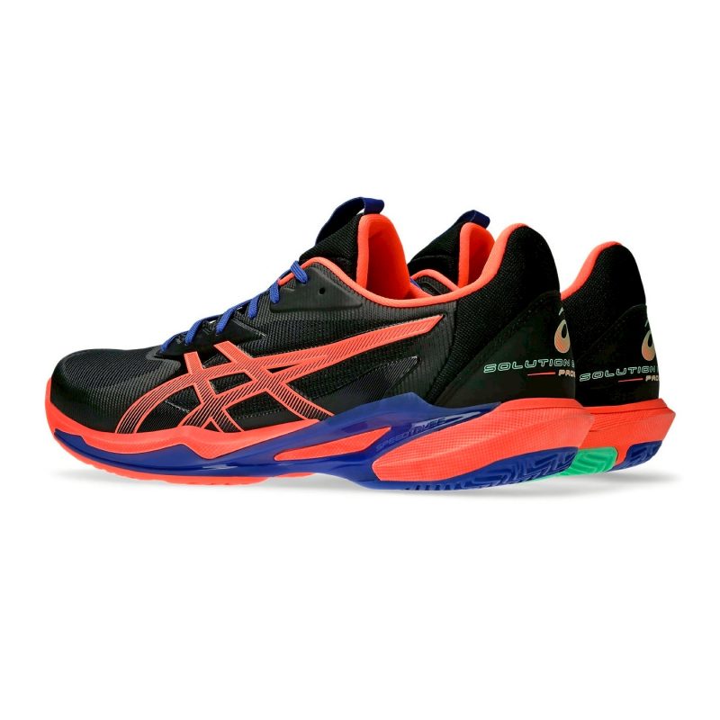 Asics รองเท้าเทนนิสผู้ชาย Solution Speed FF 3 Padel | Black/Vivid Coral ( 1041A496-001 ) - Image 3