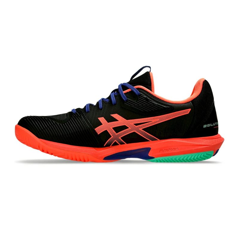 Asics รองเท้าเทนนิสผู้ชาย Solution Speed FF 3 Padel | Black/Vivid Coral ( 1041A496-001 ) - Image 4