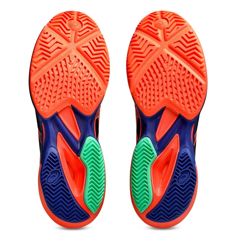 Asics รองเท้าเทนนิสผู้ชาย Solution Speed FF 3 Padel | Black/Vivid Coral ( 1041A496-001 ) - Image 7