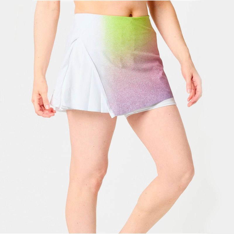 On กระโปรงเทนนิสผู้หญิง Women’s Court Skirt Side Pleat | White/Indigo ( 1WF11290629 ) - Image 6
