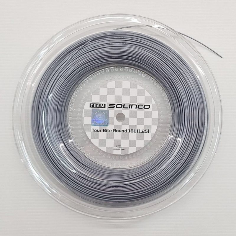 Solinco เอ็นไม้เททนิส Tour Bite 16L/1.25mm Tennis String Reel | Grey ( TOURBITEROUND16LCUT )
